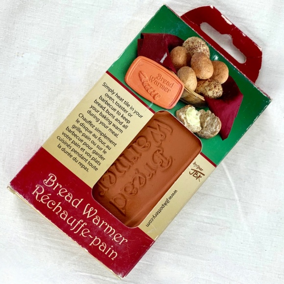 JBK Small Bread Warmer Pottery Ceramic Redware Tile 3 x 5 inches Original Box - Picture 3 of 9